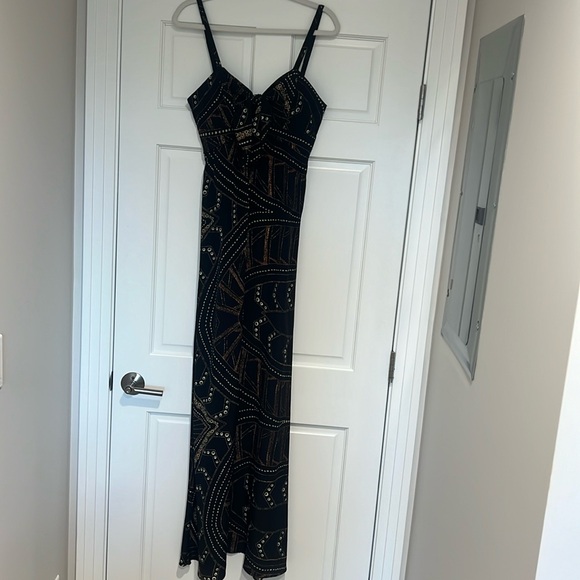 EUC Stone Cold Fox Art Deco Maxi Dress Sz 3 (L) - Picture 2 of 7